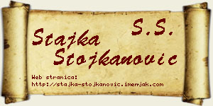 Stajka Stojkanović vizit kartica